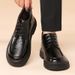 European Warm Series Leather With Fleece Lining, Warm Martin Fashionable Thick-Soled Work Shoes, British Style Mid-Cut Bo, Trendy Men's_vogvips.com