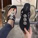 2026 Summer Diamond-encrusted Slippers Women's Seaside Flip-flops Beach Shoes Rhinestone Cold Slippers_vogvips.com