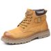 Men's Martin Trendy Autumn Genuine Leather Outdoor Hiking Yellow High-top British Work Boots_vogvips.com