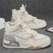 Men's Big Size High Top Casual Skate Shoes Fashion Trend Sneakers Comfort Walking Shoes Plus Size 41-48 Breathable Lace Up_vogvips.com