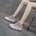 Black And White Inner Height Increase Thick-soled Dad Shoes Women's Versatile Little White Shoes Casual Women's Shoes_vogvips.com