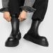 Men's High-top Sleeve Chelsea Boots Thick-soled Heightening Tooling Boots Retro Martin Boots_vogvips.com