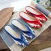 Slippers, Blue And White Porcelain Embroidered Cloth Shoes, Fabric Slippers, Summer Cool Slippers For Women_vogvips.com
