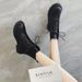 2020 Autumn Martin Boots For Women, British Style, Versatile Thin Motorcycle Black Breathable Short Boots, Available In_vogvips.com