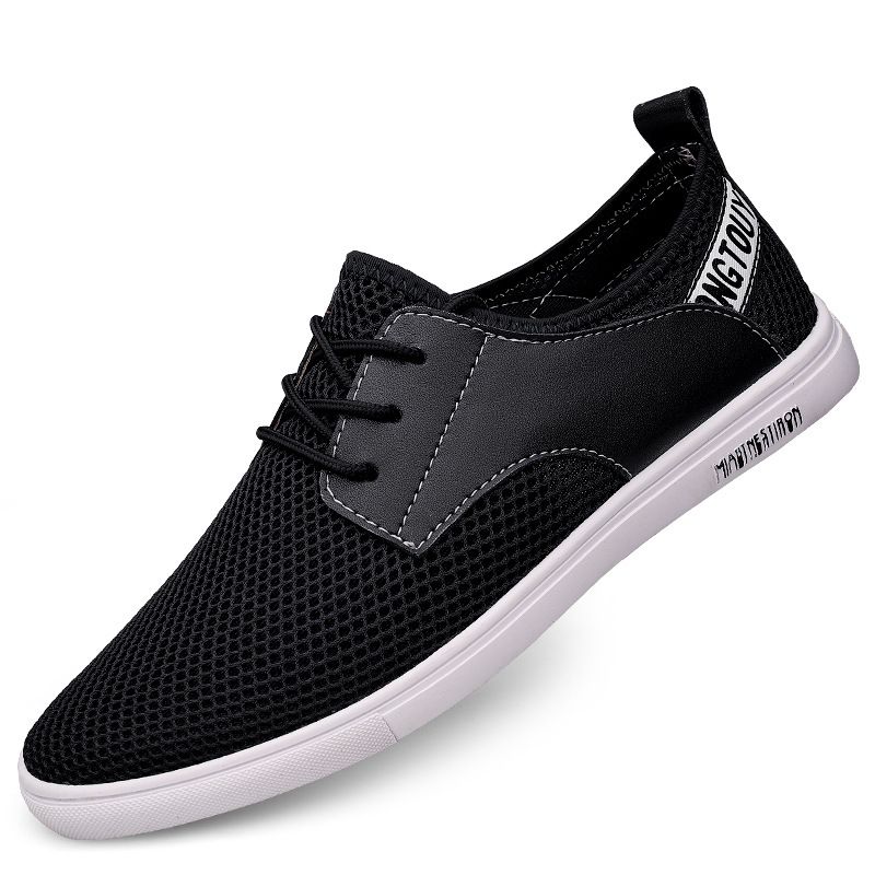 Men's Casual Mesh Board Shoes Breathable Sports Mesh Men's Shoes Large Size Shoes_vogvips.com