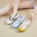 Breathable Velcro Mary Jane Flat Loafers Round Head Casual Shoes Comfortable_vogvips.com