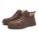 Light Luxury Men's Martin Boots Retro Medium Help Light Luxury Outdoor Non-slip Tooling Boots Leather Boots Men's Shoes_vogvips.com