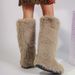 Women's Knee-High Faux Fur Snow Boots – Winter Warm Y2K Style High Boots With Fringe Detail_vogvips.com