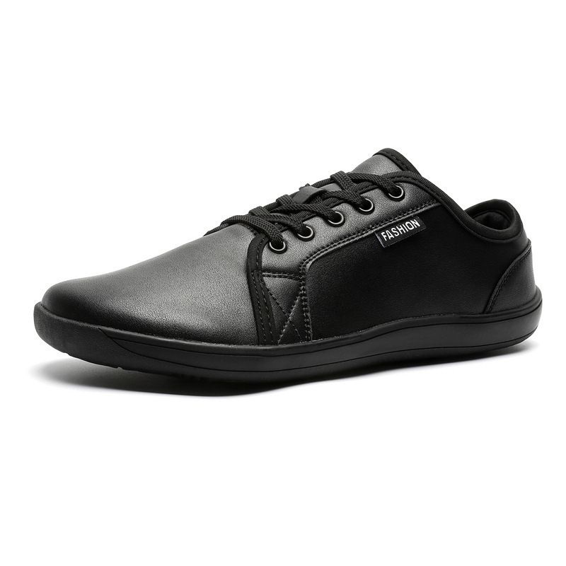 Cross-Border New Wide-Toe Barefoot Lightweight Soft Sole M's Outdoor Sports Low-Top Lace-Up Leather Casual Shoes For_vogvips.com