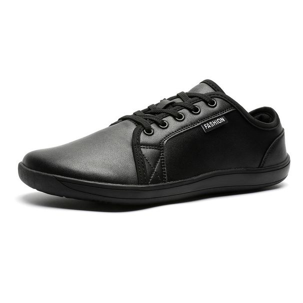 Cross-Border New Wide-Toe Barefoot Lightweight Soft Sole M's Outdoor Sports Low-Top Lace-Up Leather Casual Shoes For_vogvips.com