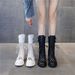 2025 Summer New Versatile Middle Heel Cool Black Mesh Eye Tube Hollow Hole Martin Boots For Women_vogvips.com