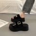 Women's Thick-soled Platform 2026 New Versatile Height-increasing Denim Slippers Sports Roman Sandals European Fashion_vogvips.com