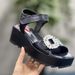 Women's Genuine Leather Platform Sandals With Velcro High-End Light Luxury Summer Rhinestone Wedge Heel Casual Shoes Height Increasing_vogvips.com