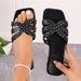New Flat Cross Line Casual Women's Beach Slippers_vogvips.com