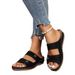 New 2025 Cool Trailer Line Large Size Slope Heel Embossed Willow Nail Slippers For Women_vogvips.com