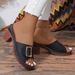 Cross-border Plus-size Chunky Heel Slippers 2025 Summer New Model TEUM Popular Belt Buckle Lightweight Sandals For_vogvips.com