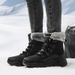 Northeast Winter Outdoor Snow Boots Women, Fleece-Lined, Thickened, Warm Cotton Shoes, Waterproof, Anti-Slip, Suitable_vogvips.com