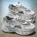 Men's Summer Breathable Mesh Sneakers – Lightweight Casual Shoes With Tire Sole, Trendy Dad Shoes For Teens & Youth Thick Bottom Daddy Shoes Men_vogvips.com