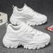 Spring New Breathable Mesh Men's Trend Versatile Small White Thick Soled Sports Shoes, Casual Dad Shoes_vogvips.com