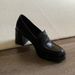Women's Classic Loafers Slip-On Shoes - Comfortable High Heel (6-8cm) Round Toe With Soft Microfiber Lining - Elegant Black & Brown For Office_vogvips.com