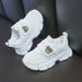 Foreign Trade Cross-Border Simple Fashion Children's Casual Versatile Sneakers Spring Autumn Bear Boys Girls White Shoes_vogvips.com