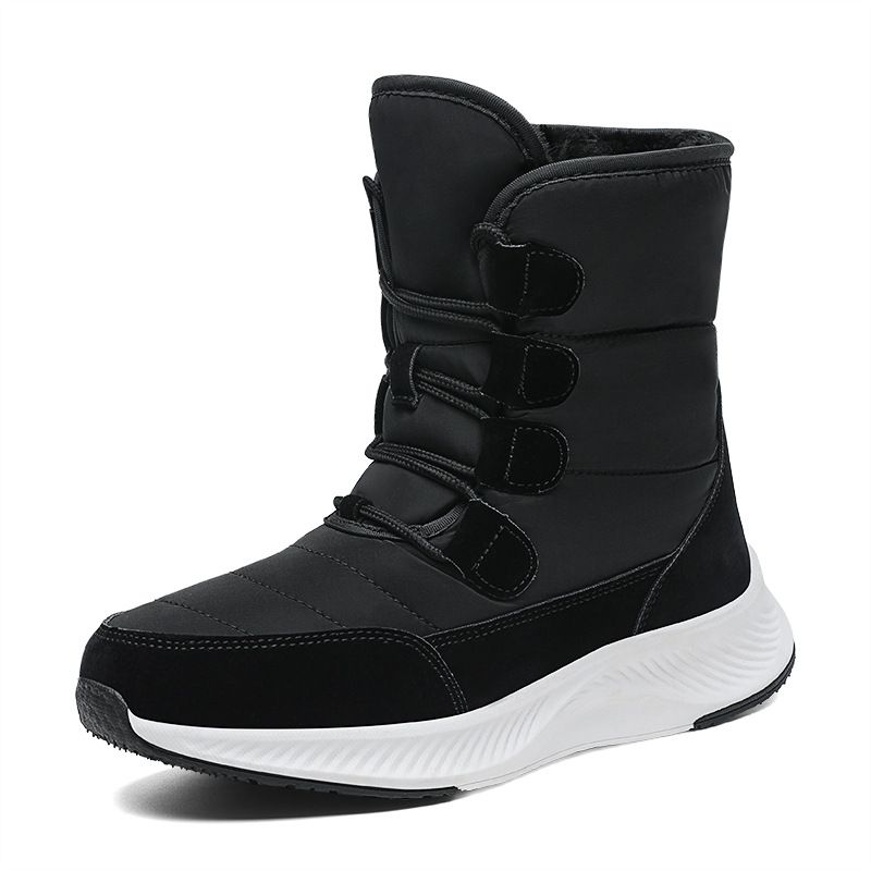 2021 Autumn/Winter New Cross Border Women's Boots Trendy Cotton Boots Outdoor High Top With Velvet Warm Thick Bottom Cotton Shoes Snow Boots For Women_vogvips.com