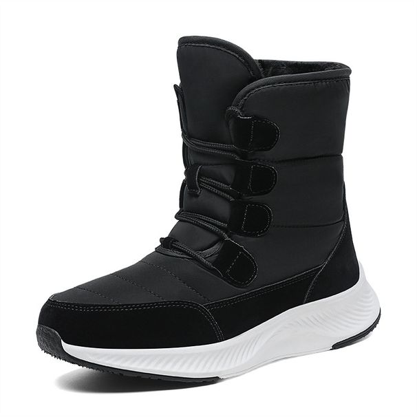 2021 Autumn/Winter New Cross Border Women's Boots Trendy Cotton Boots Outdoor High Top With Velvet Warm Thick Bottom Cotton Shoes Snow Boots For Women_vogvips.com