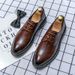 Suitable For All Seasons Summer British Korean Style Groomsmen Wedding Suit Business Formal Casual Brown Leather Shoes Men's Trend_vogvips.com
