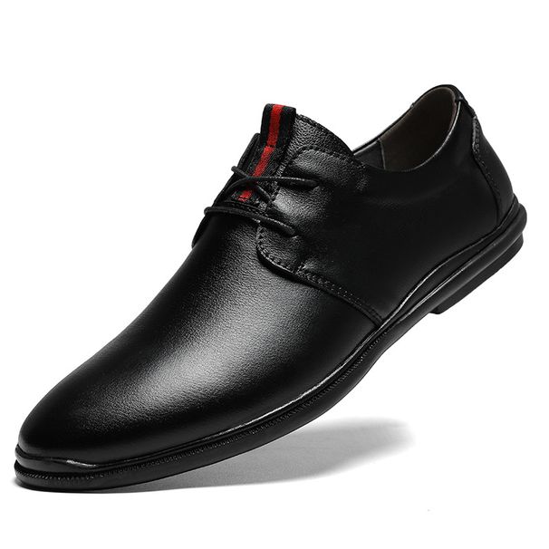 Men's Alligator Pattern Lace-up Dress Leather Shoes Men's Casual_vogvips.com