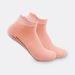 Women's solid color all match short socks with glue, non slip and breathable sports elastic mesh floor socks_vogvips.com