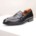 Cross-Border Plus Size New European And American Business Shoes British Penny Loafers Slip-On Genuine Leather Moccasins_vogvips.com