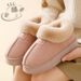 2025 Fleece-lined Cotton Shoes, Snow Warm Slippers For Outdoor Wear In Winter_vogvips.com