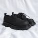3187 New Carbon Black Round Toe Genuine Leather Thick Sole Height Increasing Derby Men's Casual Business Commuter Shoes_vogvips.com
