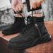 European Warm Series Martin British Style Short Mid-Cut Men's Work Boots Autumn Winter High-Top Trendy Shoes_vogvips.com