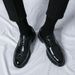 Suitable For All Seasons Men's Youth Breathable Brogue Leather Brown Carved Business Formal Groom Wedding Suit Shoes_vogvips.com
