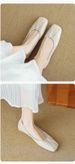 Square Head Single Shoes Women's Thick Heel One Pedal Low Heel Fairy Style Grandma Shoes_vogvips.com