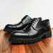 Vintage British leather tri-junction Derby men's business casual thick bottom increase High dress shoes_vogvips.com