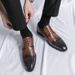 Cross-Border Plus Size Pointed Toe European And American Business Formal Leather Fashion Derby Wedding Men's Three-Toe_vogvips.com