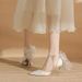 European Collection 2025 New White High Heels Women, Thin Heel With Bow, Comfortable For Bridesmaids And Brides_vogvips.com