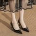 Patent Leather White High Heels Women, Stunning Professional Alligator Pattern French Pointed Toe, High-End Feel,_vogvips.com