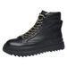 European Warm Series Martin Boots High Street Trend Men's 2025 New Motorcycle Genuine Leather Autumn Winter Black High-top Shoes_vogvips.com