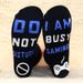 Two-color letter dispensing mid-tube socks Black cotton socks Creative casual sports game socks_vogvips.com