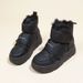 Velcro Snow Boots Women's Thick-soled Heightening Outdoor Short Boots Piled And Thickened Cotton Shoes_vogvips.com