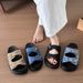 plus Size Women's Platform Sandals Summer Denim Outerwear Velcro Print Beach Slip-On Shoes_vogvips.com