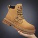European Warm Series Men's Martin Extra Large Size 48 British Style High Top Work Leather Boots_vogvips.com