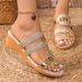 Foreign Trade Large Size Wedge For Women 2025 Summer New European And American Style Fish Mouth Color Block Comfortable_vogvips.com