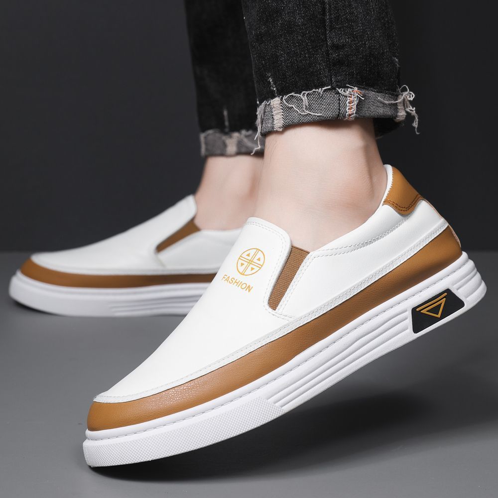 Men's Shoes Spring/summer Style Versatile White Sneakers Breathable Soft Soled Low Top Sneakers Casual Shoes British Style Trendy Men's Shoes Non Slip_vogvips.com