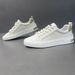 First Layer Cowhide White Men, Korean Style Trendy Versatile Casual Sports Shoes, Low Cut Breathable Leather Board Shoes_vogvips.com