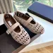 2026Top Quality Round Toe Real Leather Mary Jane Ballet With A Strap Mesh Loafers Womens Ballerina Flat Dress Luxury_vogvips.com