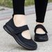 Low Cut Thick Soled With Hollow Buckle Spring And Summer 2025, Casual Plus Size Mesh Shoes For The Elderly E49_vogvips.com